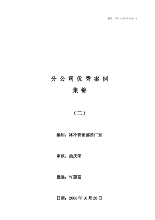 分公司优秀销售案例集锦(二期)