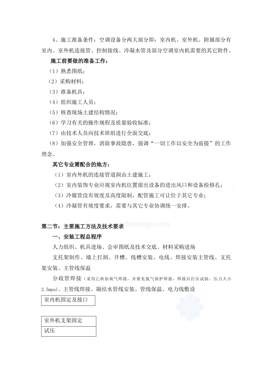 分体空调施工组织设计概况_第2页
