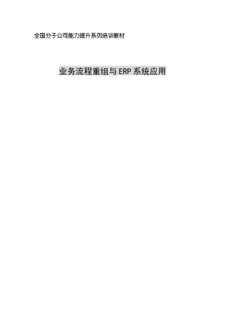 分子公司业务流程重组与ERP应用