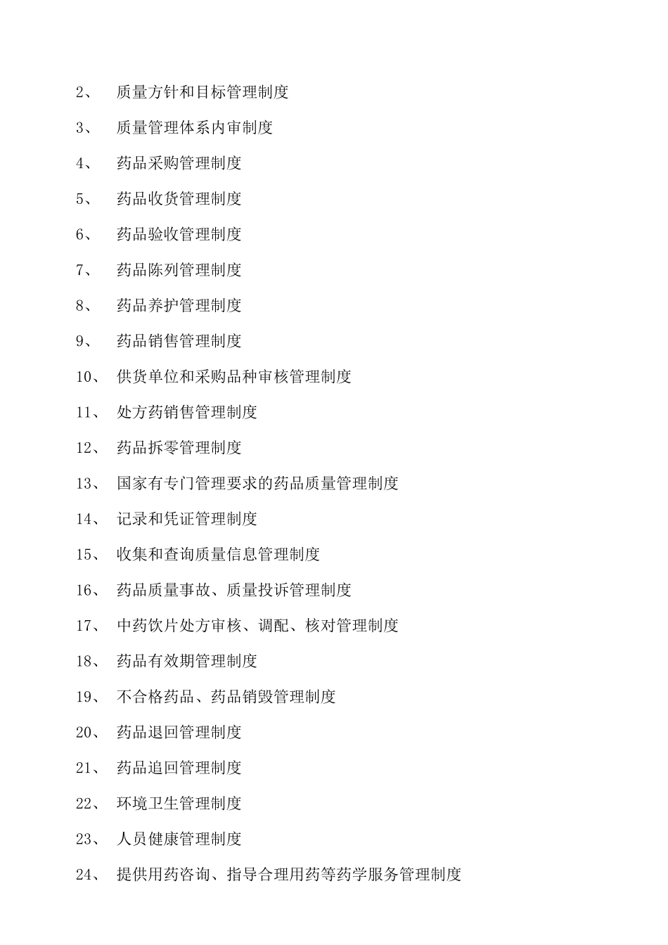 单体零售药店新版GSP管理制度职责操作规程文件_第2页