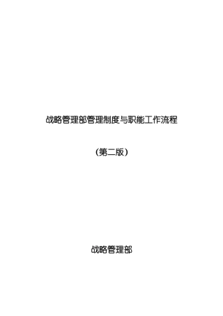 几个关于战略管理的--德隆战略管理流程和制度