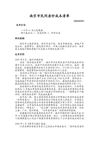 南京市民间房价成本清单(DOC12)(1)