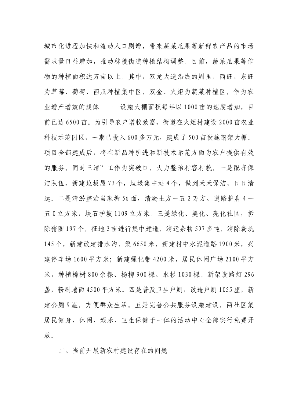 南京市某街道新农村建设情况的调查报告_第2页