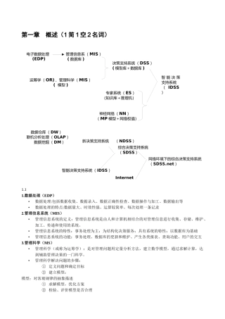决策支持系统考试整理