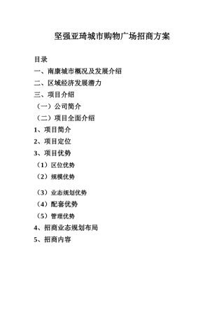 南康店招商方案网络