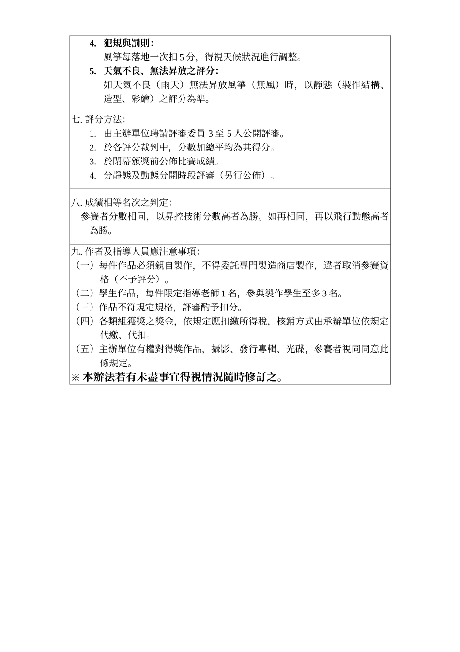 创意风筝竞技大赛活动企划书_第3页