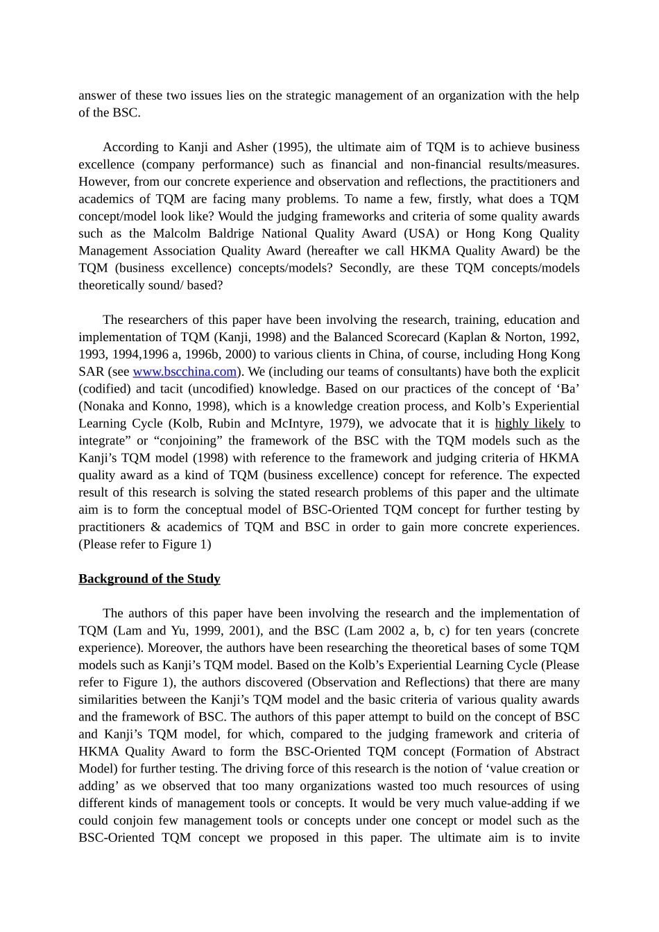 创造价值：通过平衡计分卡导向全面质量管理82617097_第2页
