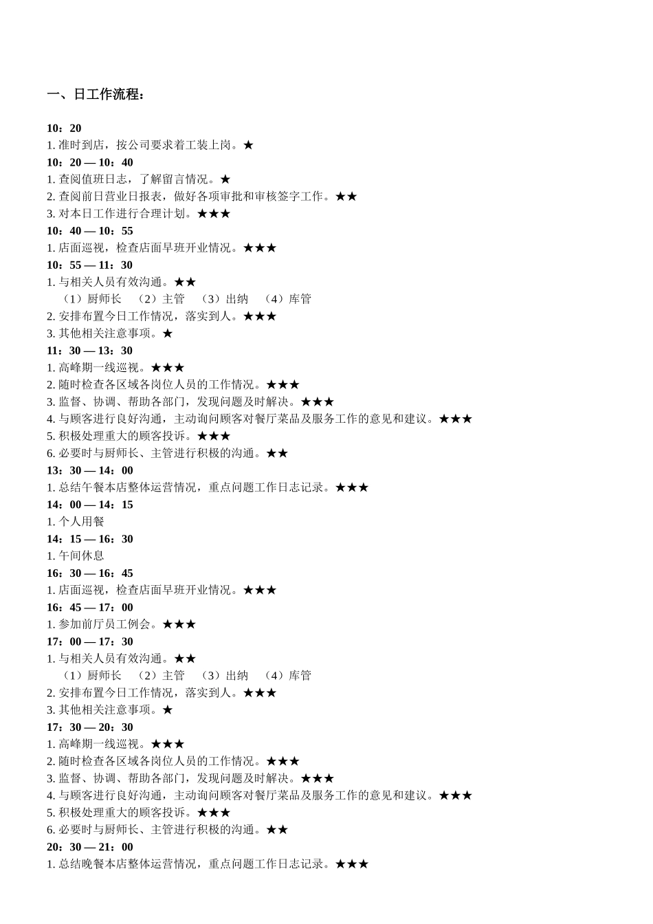 分店各岗位职责流程_第3页