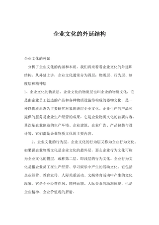 企业文化的外延结构(1)