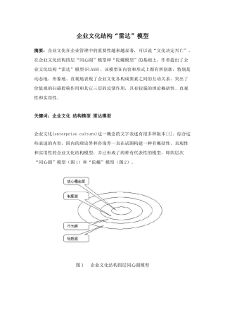 企业文化结构--雷达模型