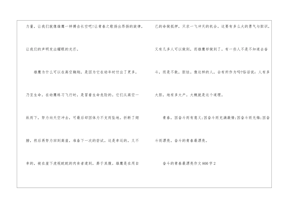 奋斗的青春最美丽作文800字最新5篇_第3页