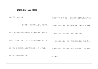 奶奶小学作文400字四篇