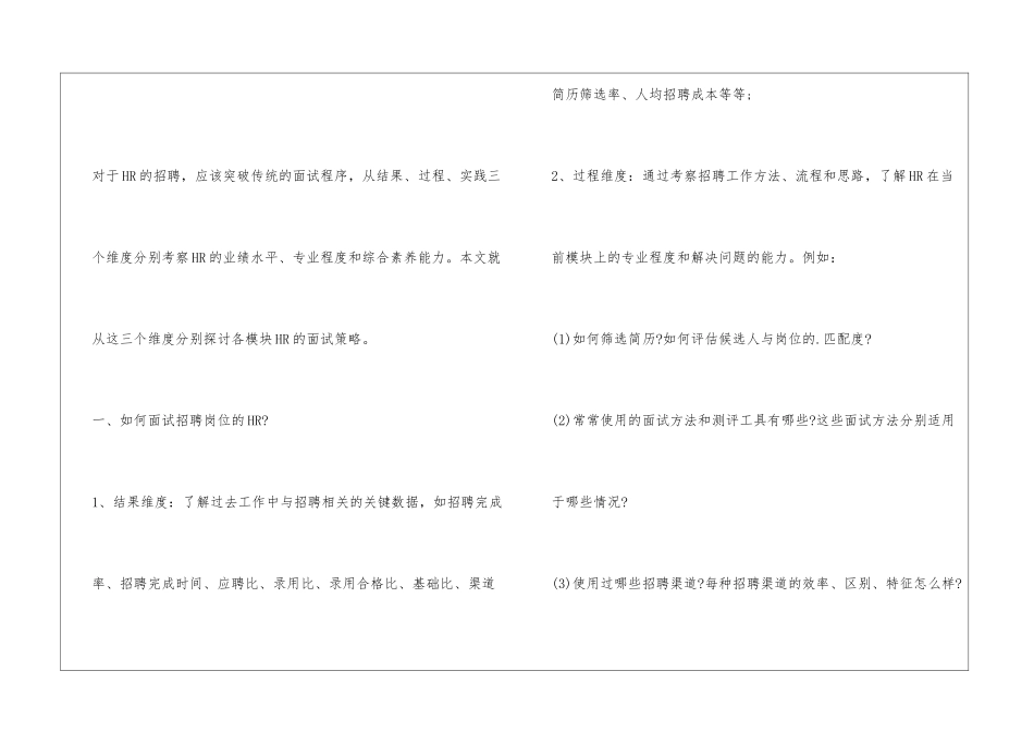 如何招聘深谙面试之道的HR_第2页