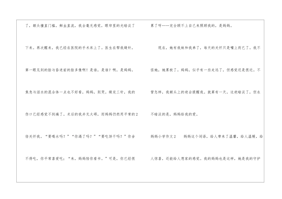 妈妈小学作文_第2页