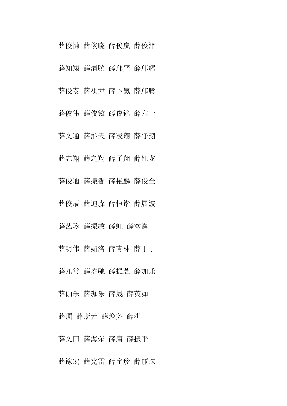 姓薛的男孩起名大全_第3页