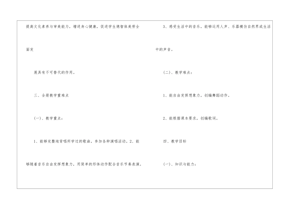学期教学计划音乐五篇_第3页