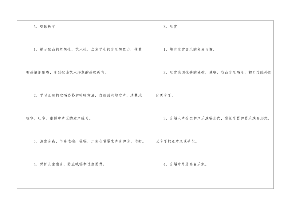 学期教学计划音乐模板集合十篇_第3页