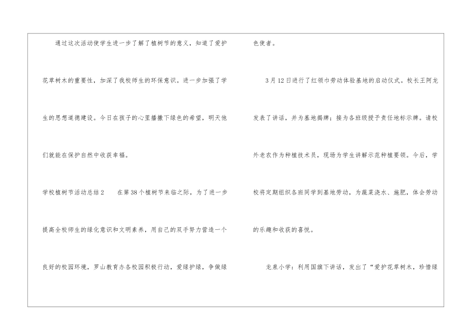 学校植树节活动总结15篇_第3页