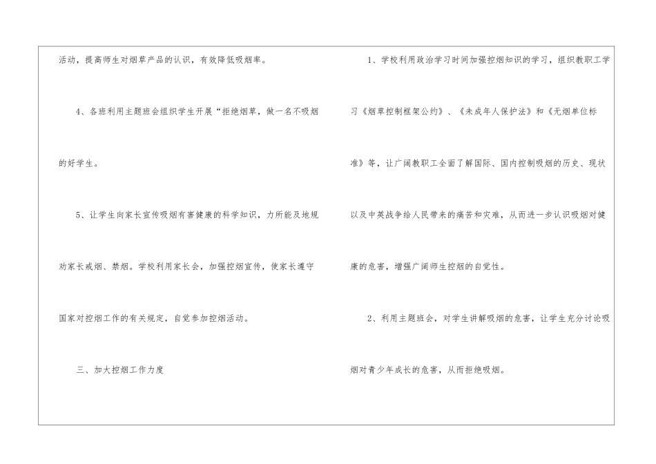 学校烟控工作计划六篇_第3页