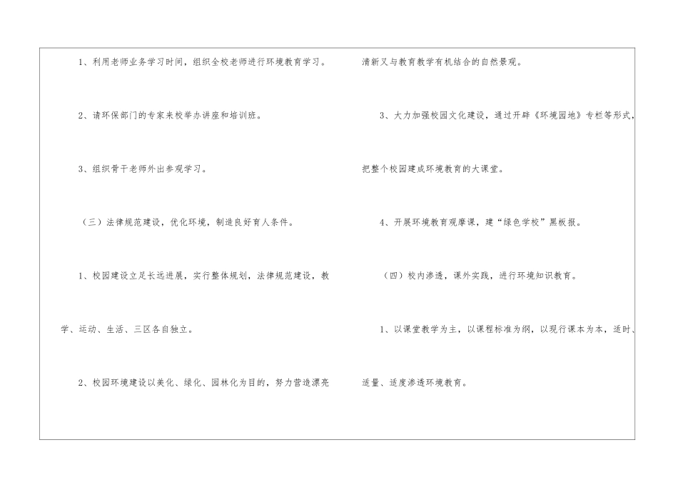 学校环保工作计划五篇_第3页