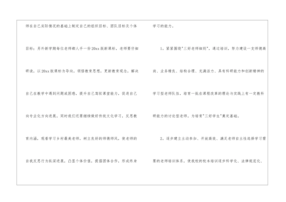 学校的培训工作计划集合8篇_第3页