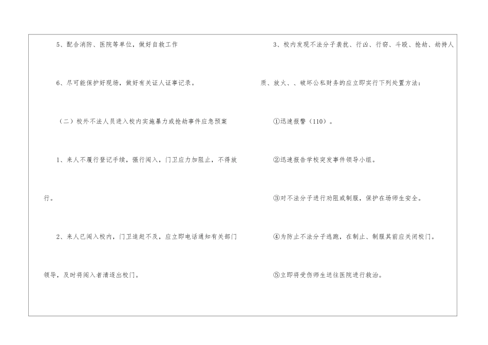 学校突发事件应急预案(通用5篇)_第3页