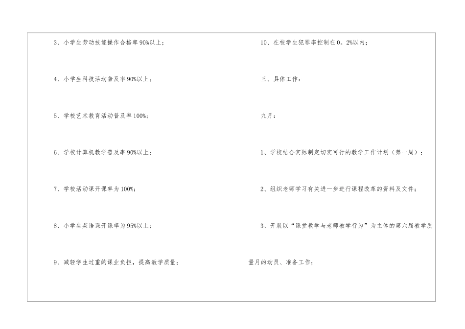 学校第一学期的教学工作计划_第2页