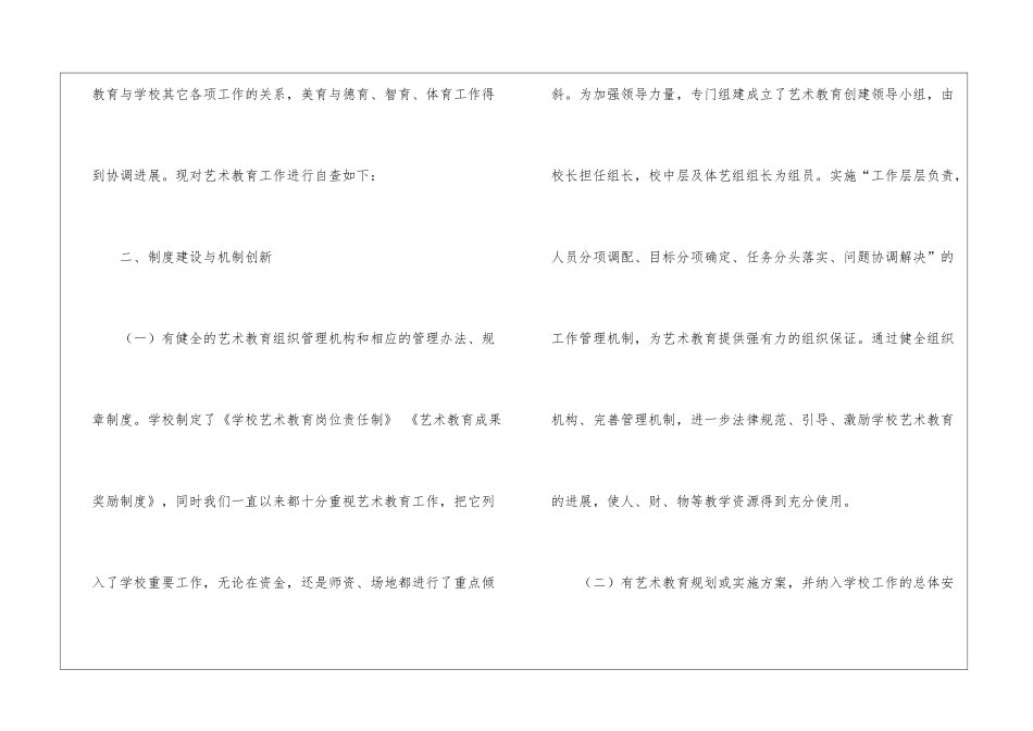 学校美育自查报告_第2页