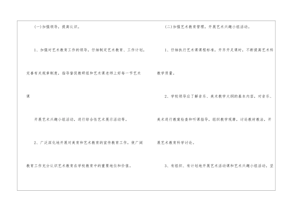 学校艺术教育工作计划汇总七篇_第2页