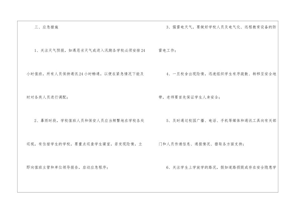 学校防汛应急预案_第3页