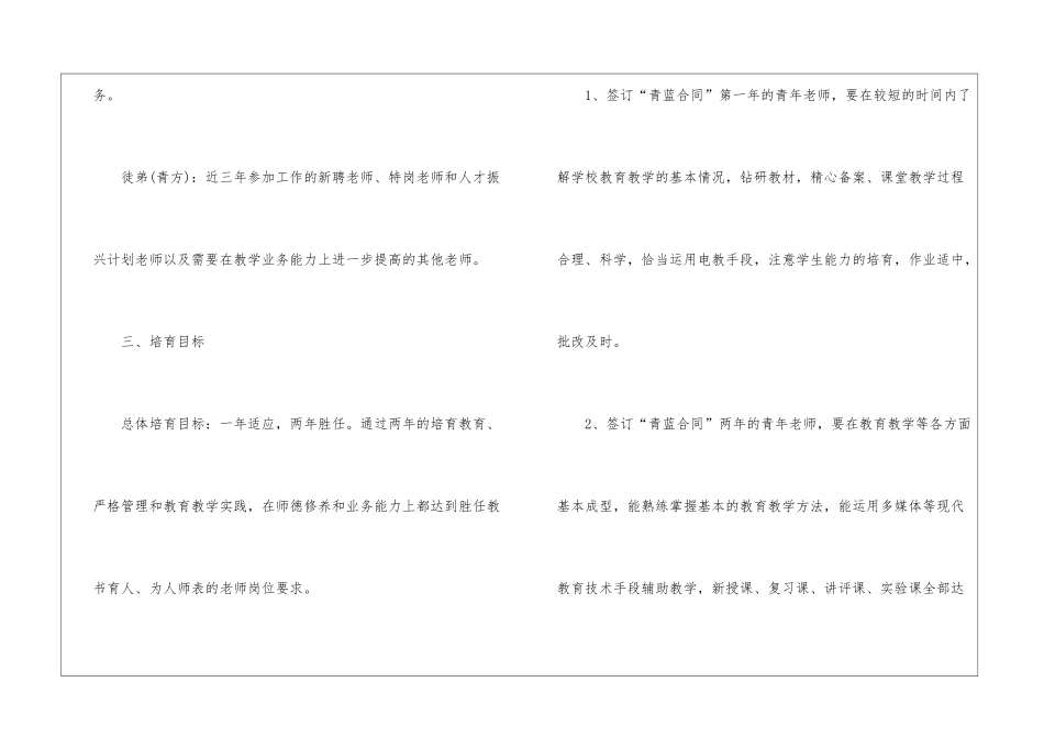 学校青蓝工程计划_第2页