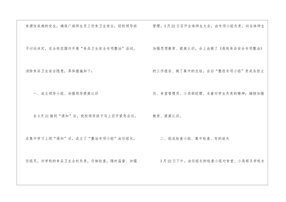学校食品安全专项整治工作总结_第2页