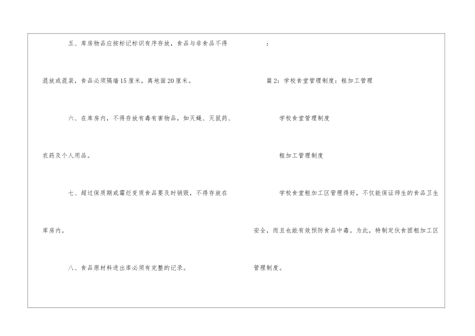 学校食堂管理制度：库房管理--_第2页