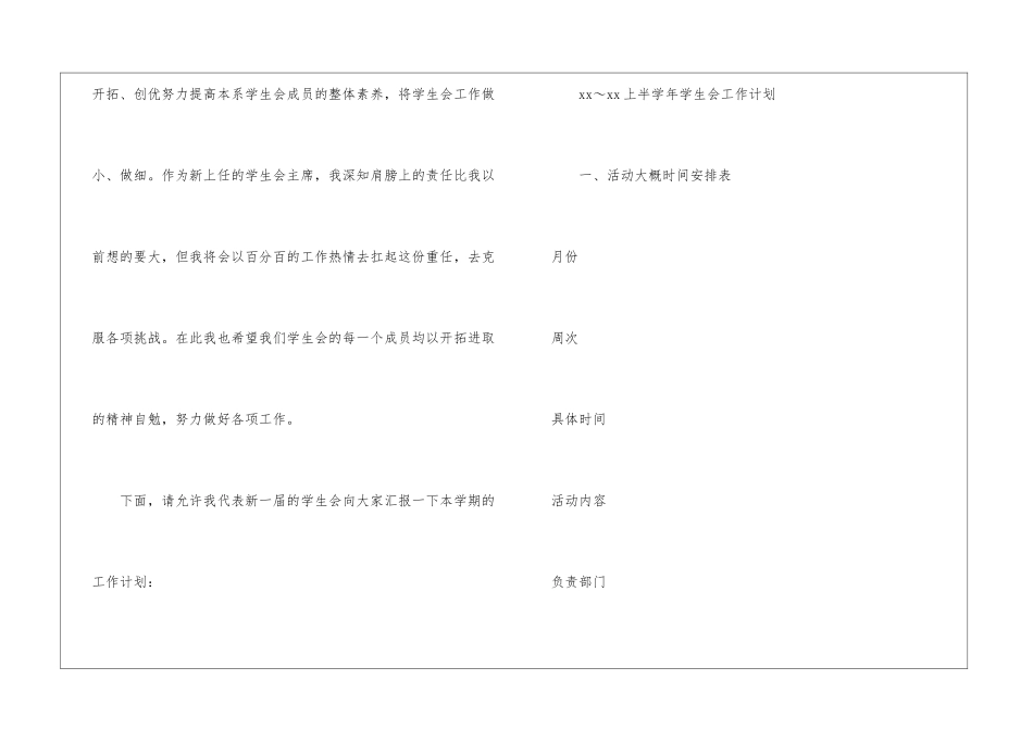 学生会主席月工作总结_第2页
