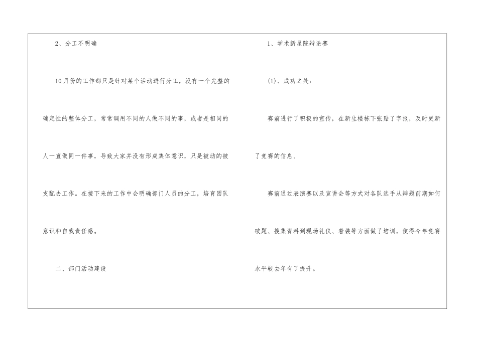 学生会学术部九月份工作总结_第3页