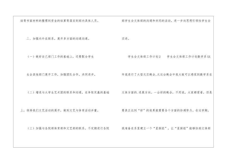 学生会文体部工作计划(精选5篇)_第3页