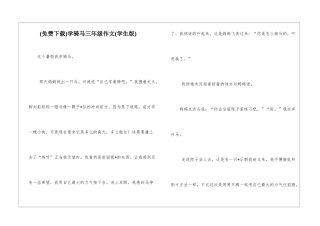 学骑马三年级作文