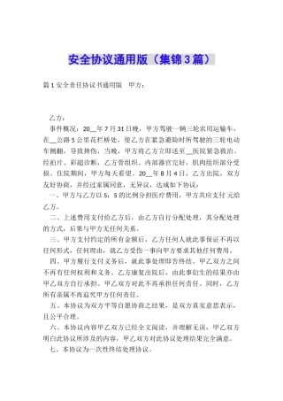 安全协议通用版