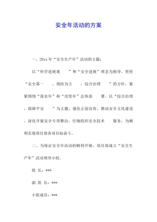 安全年活动的方案