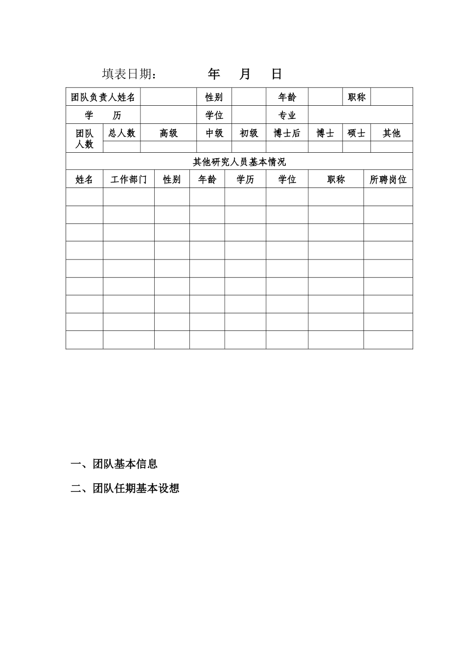首席岗(重点岗)团队建设目标责任书_第2页