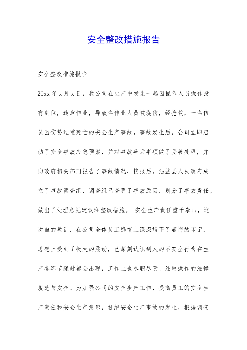 安全整改措施报告-_第1页