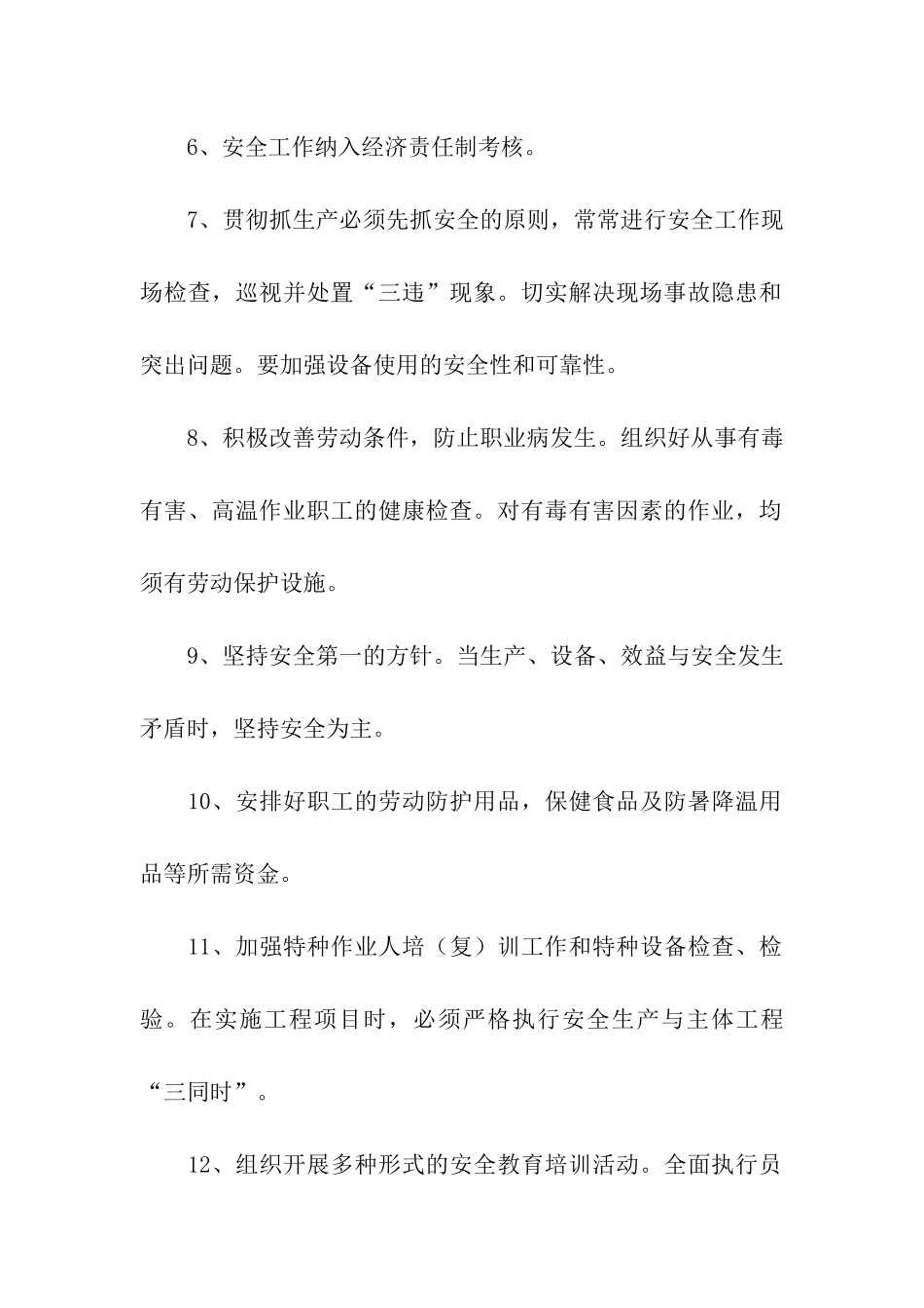 安全生产专项整治责任书_第2页