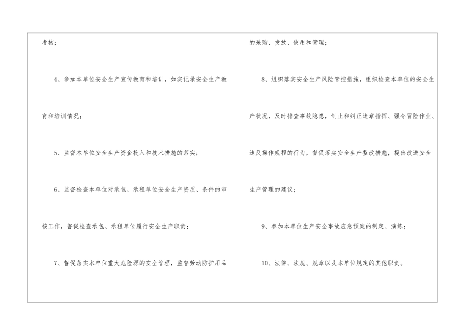 安全生产管理员履职工作陈述-_第2页