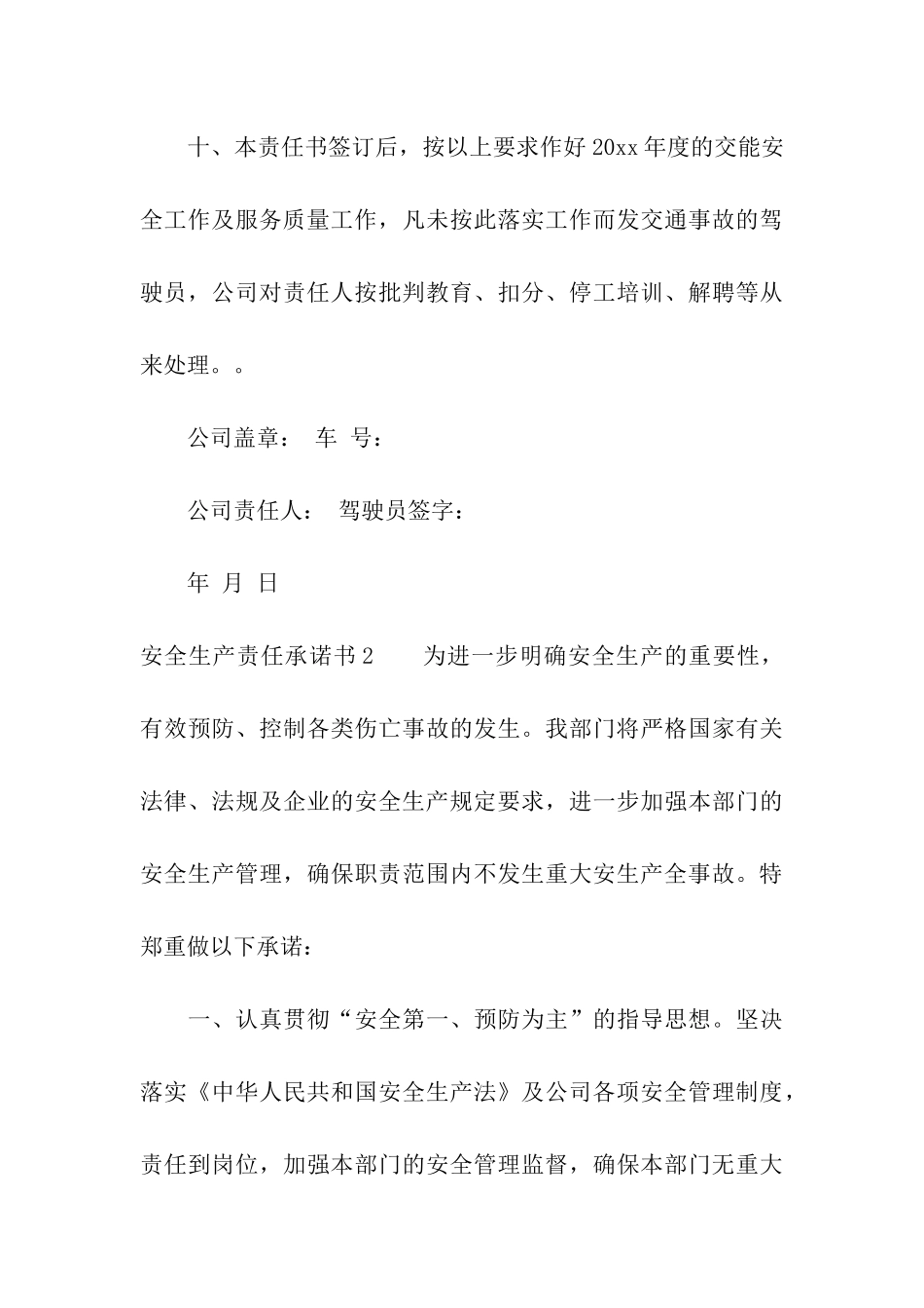 安全生产责任承诺书_第3页