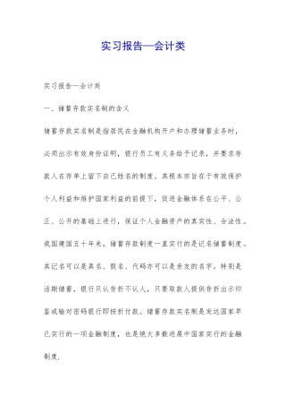 实习报告—会计类-
