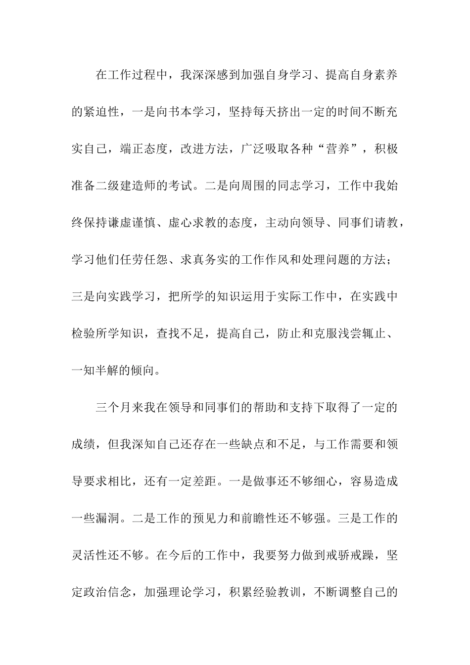 实习期员工工作总结_第3页