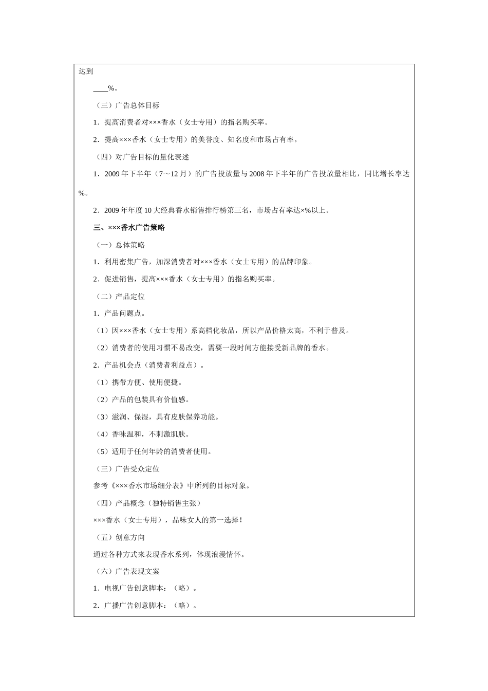 香水产品广告策划书_第3页