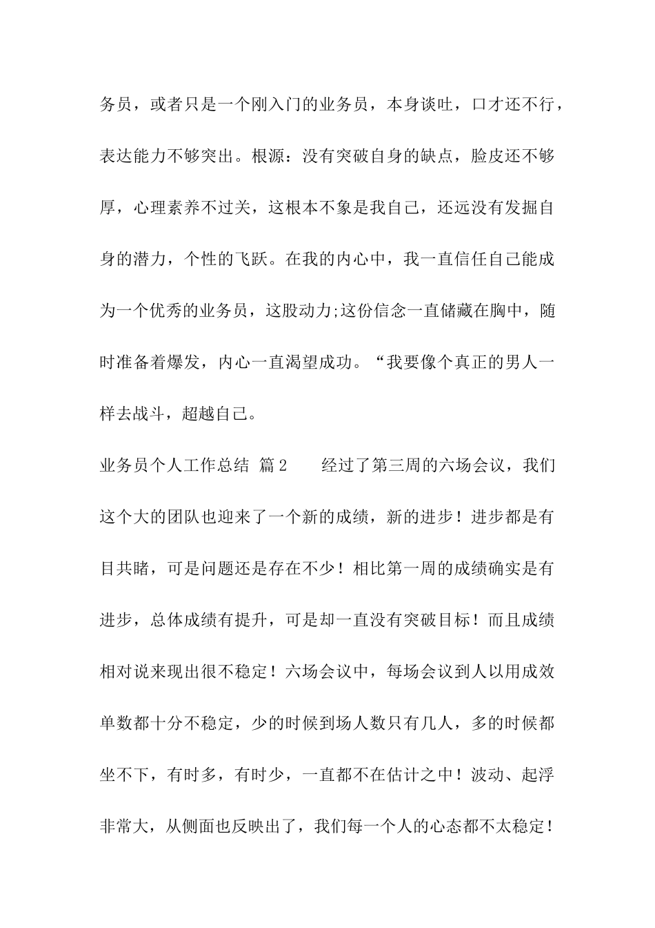 实用的业务员个人工作总结三篇_第3页