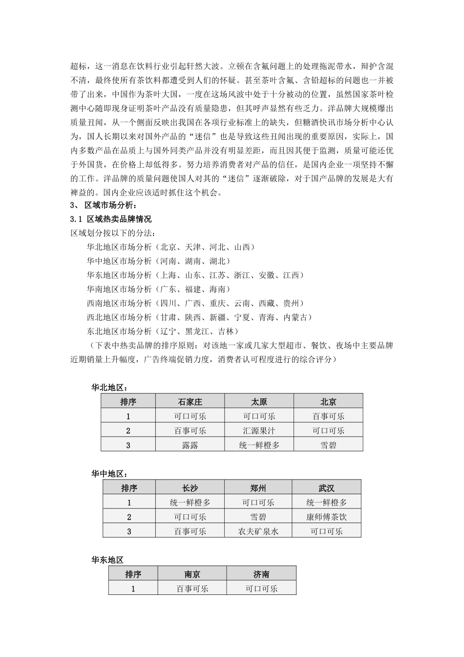 饮料行业市场分析报告（3月）（DOC 9页）_第2页