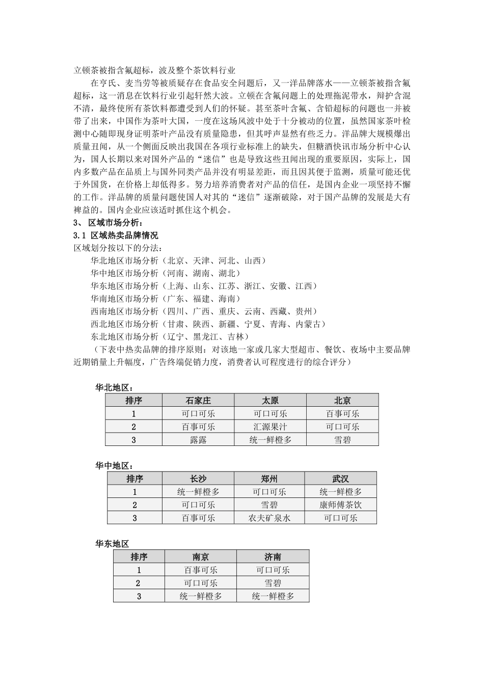 饮料行业市场分析报告(3月)_第2页